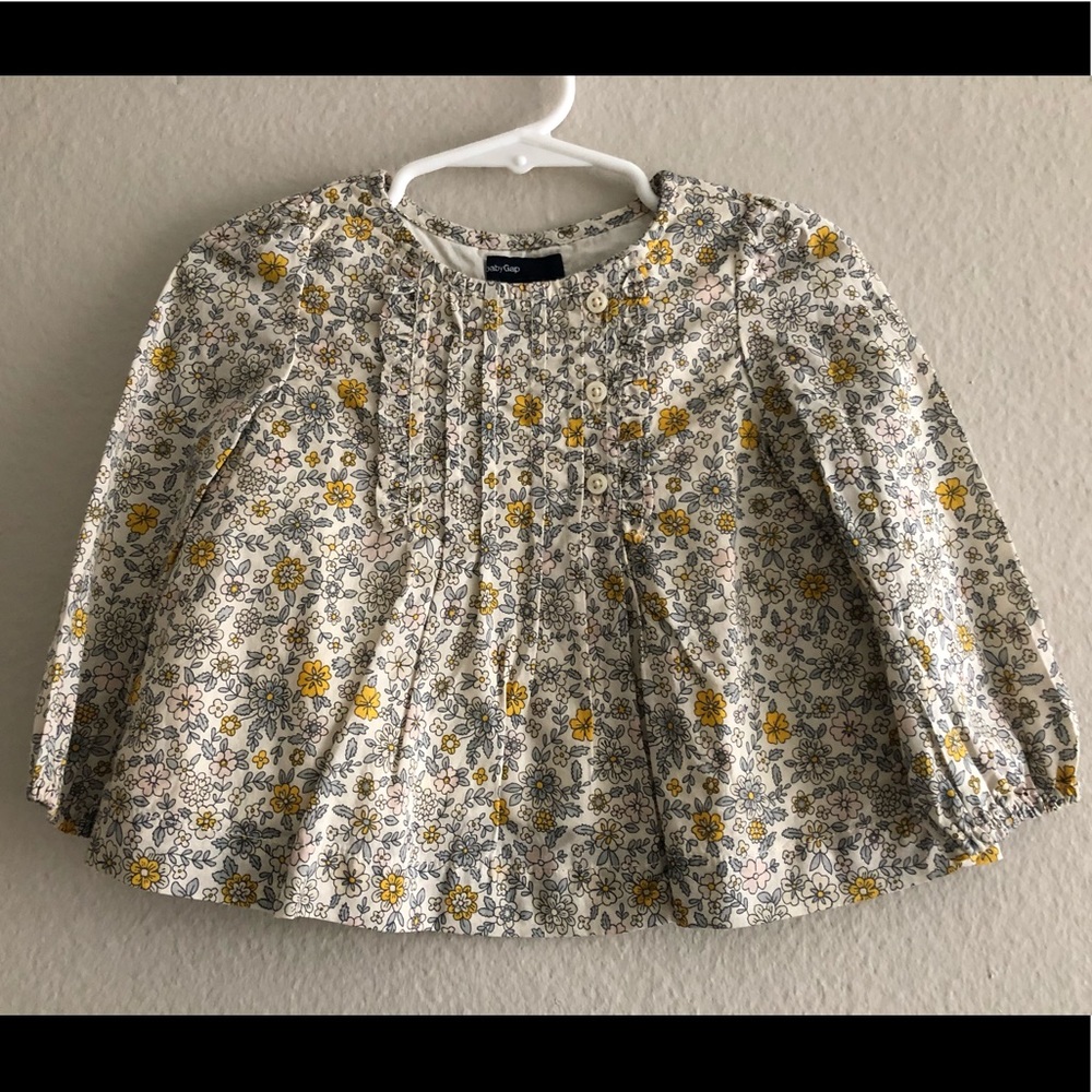 Baby gap girl floral blouse